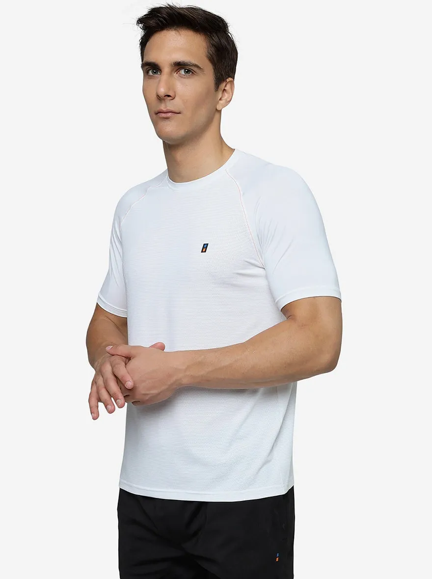 White Solid Slim Fit T-Shirt | Jade Play