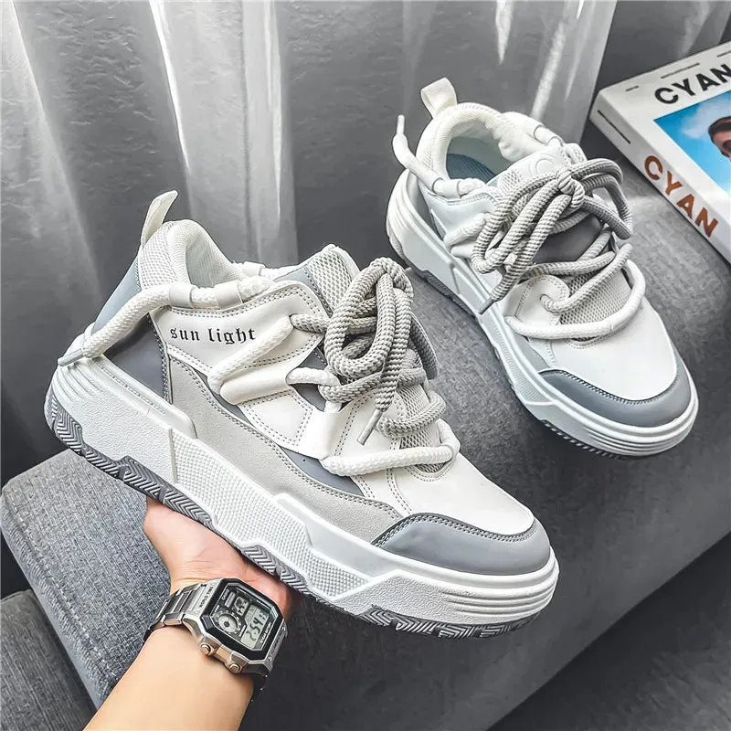 Wiaofellas  -  Chunky Platform Shoes Tenis Luxury Men Casual Sneakers Sports Running Shoes Breathable Lightweight Comfortable Trainers Footwear