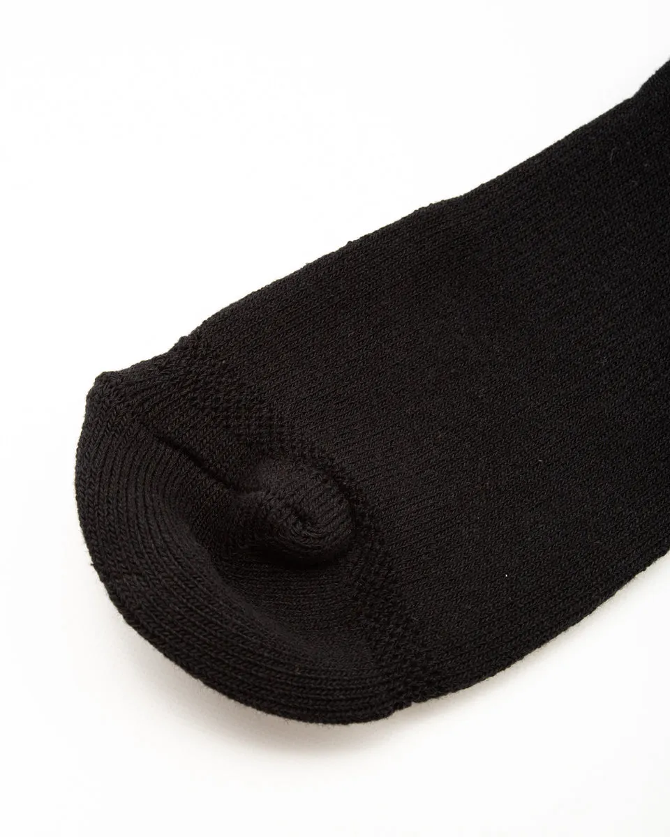 Wide Border BS Fit Boot Socks - Midnight Black x Hide Green