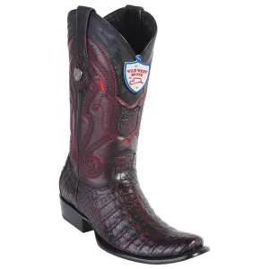 Wild West Boots #2798218 Men's | Color  Blackcherry | Men's Wild West Caiman Belly Boots Dubai Toe Handcrafted