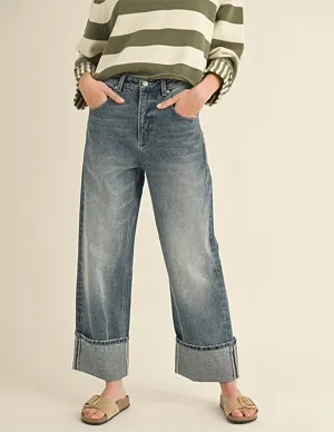 Winona Straight Leg Cuffed Jeans