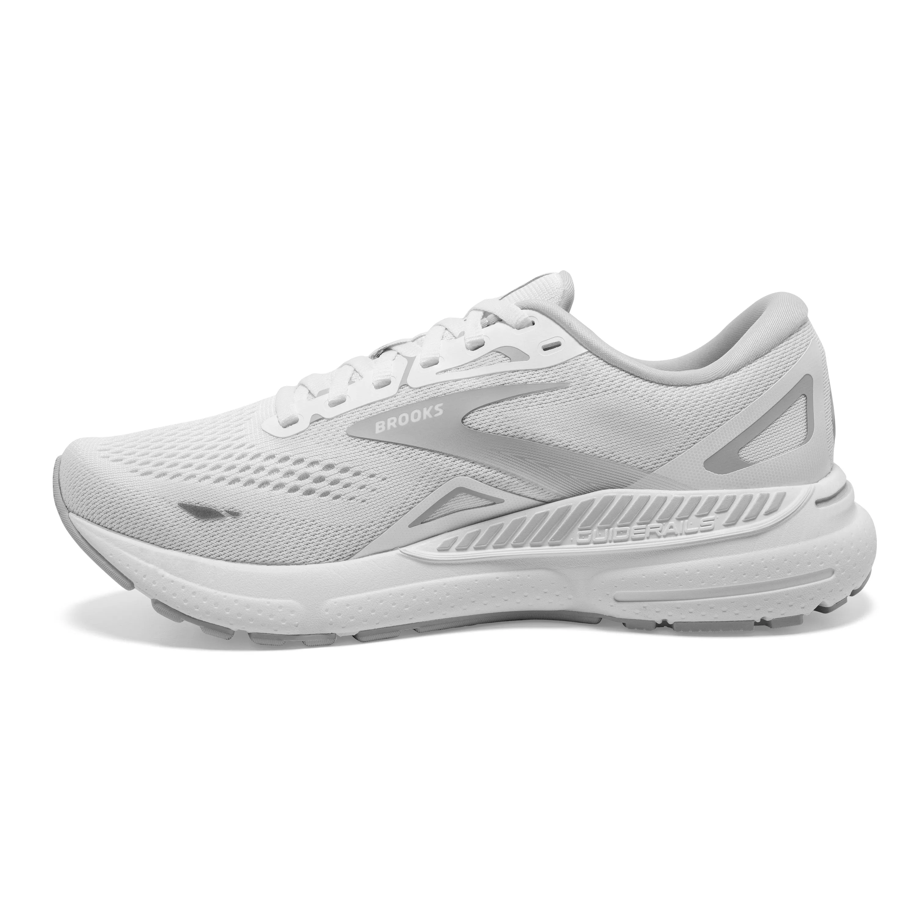 Women's Brooks Adrenaline GTS 23 Color: White/ Oyster/ Silver