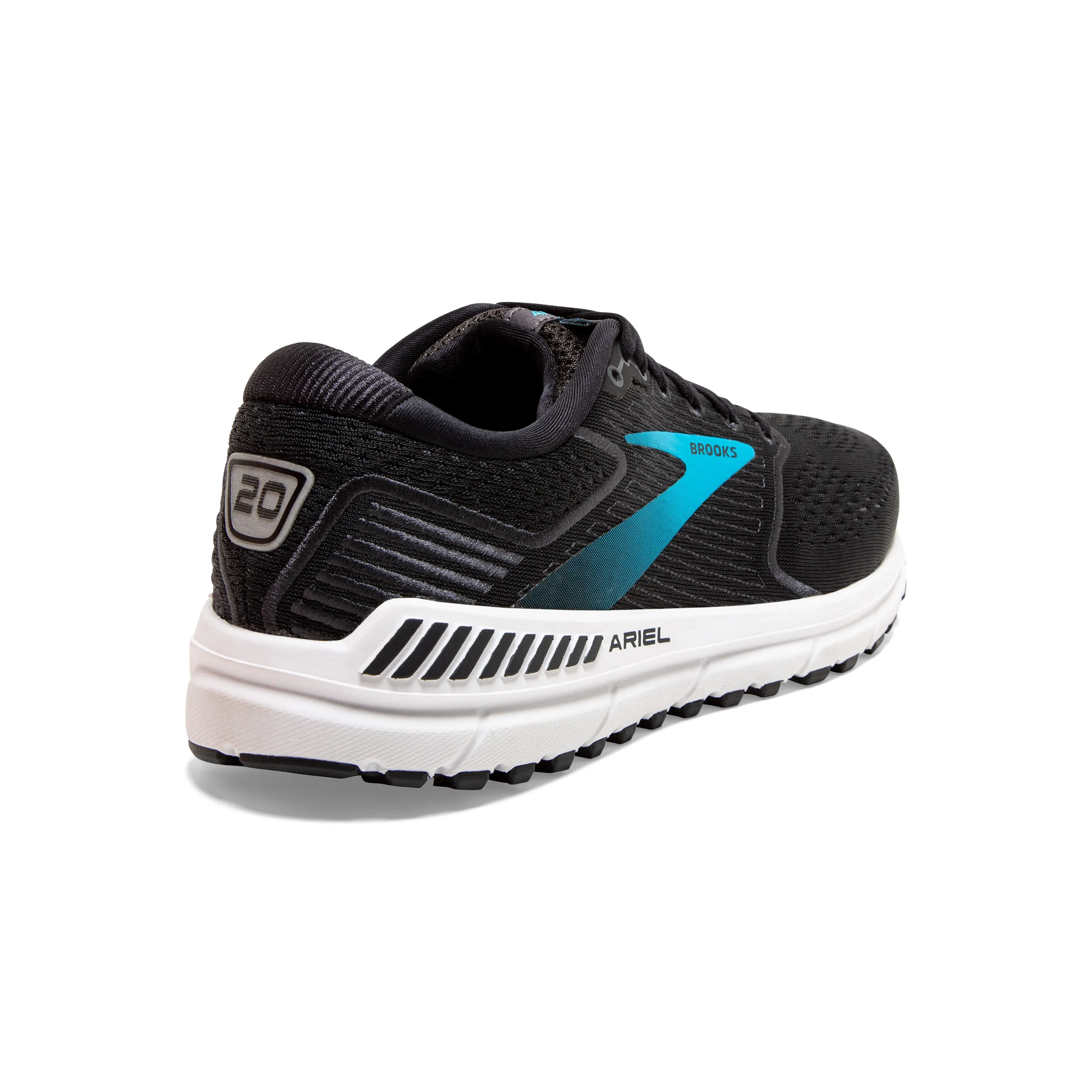 Women's Brooks Ariel '20 Color: Black/Ebony/Blue (WIDE WIDTH)