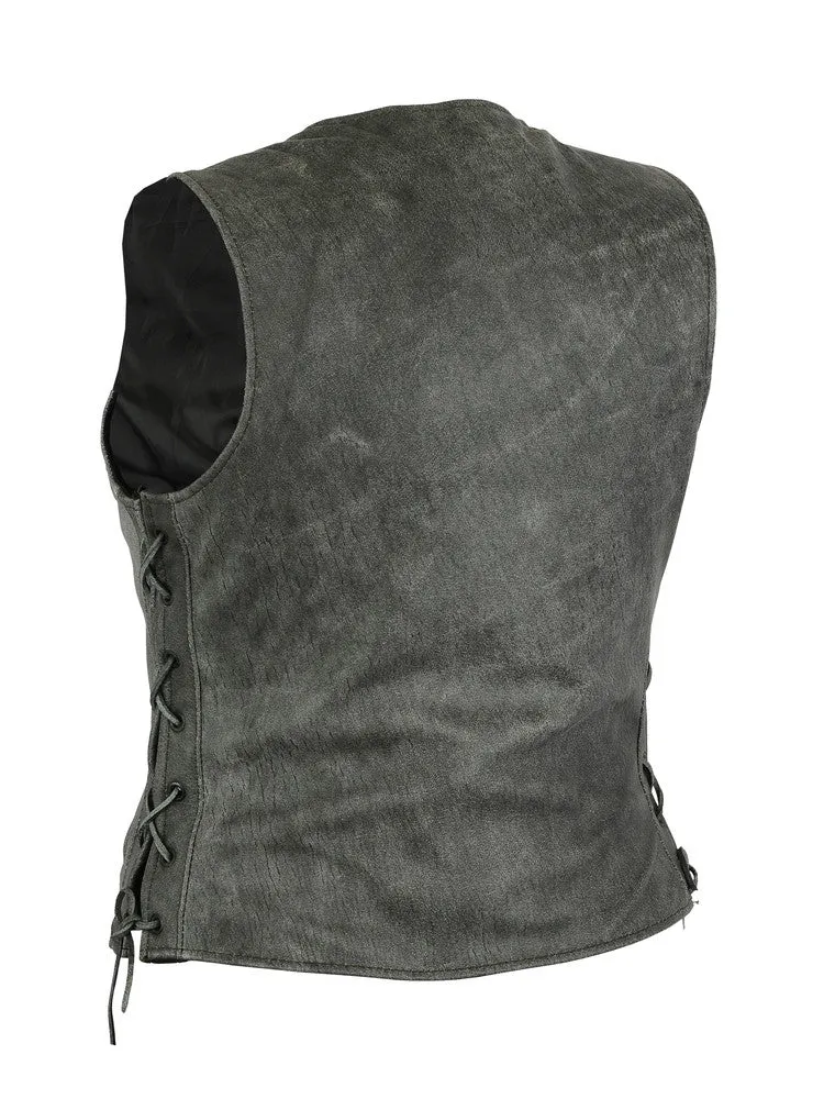 Women's Gray Single Back Panel Concealed Carry Vest