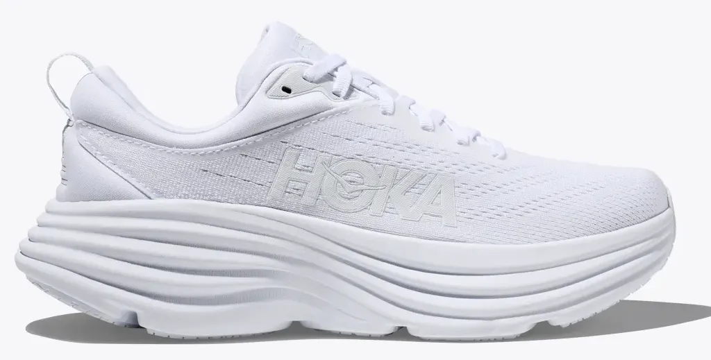 Women's Hoka Bondi 8 1127952WWH Color: White/White