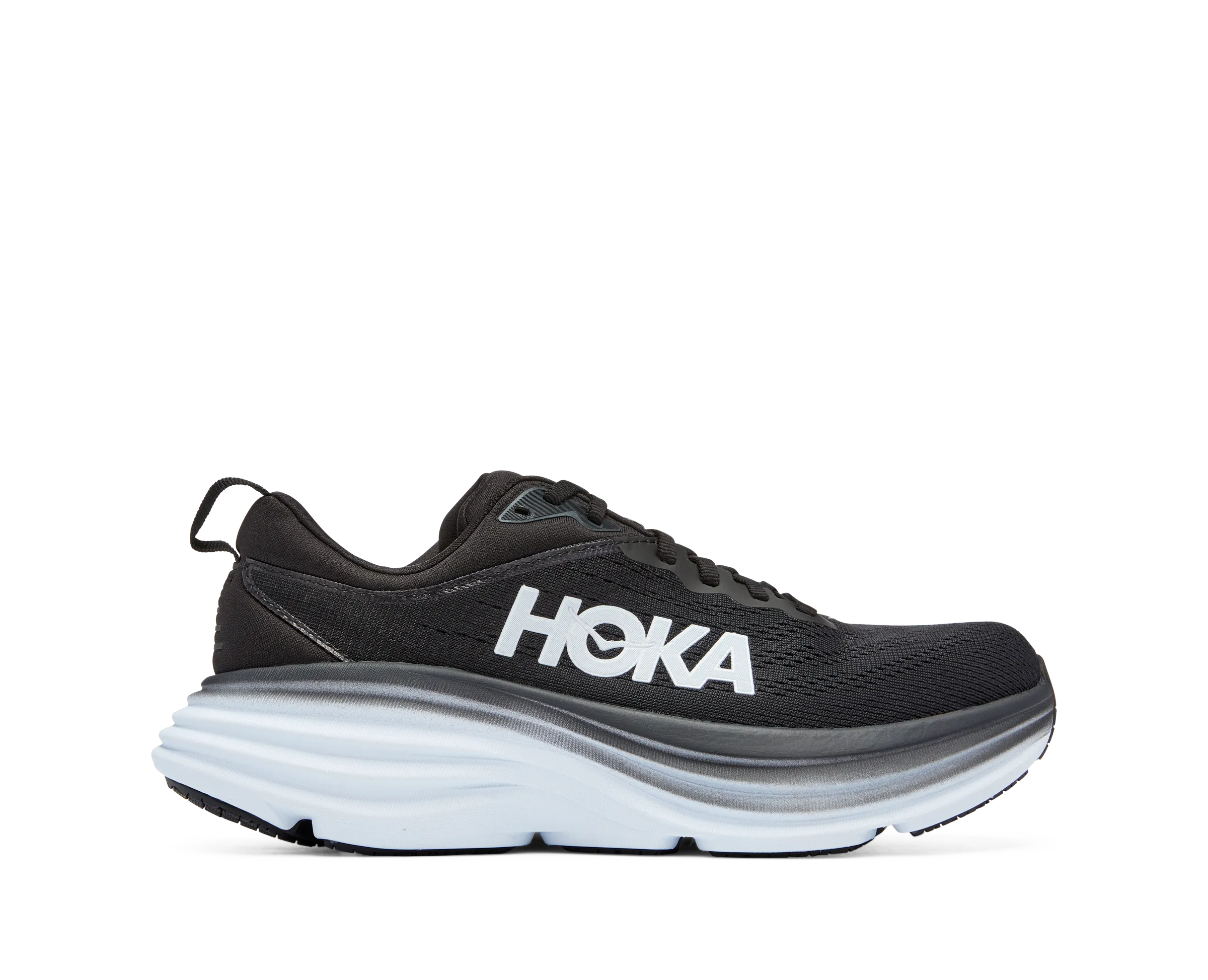 Women's Hoka Bondi 8 Color: Black/ White