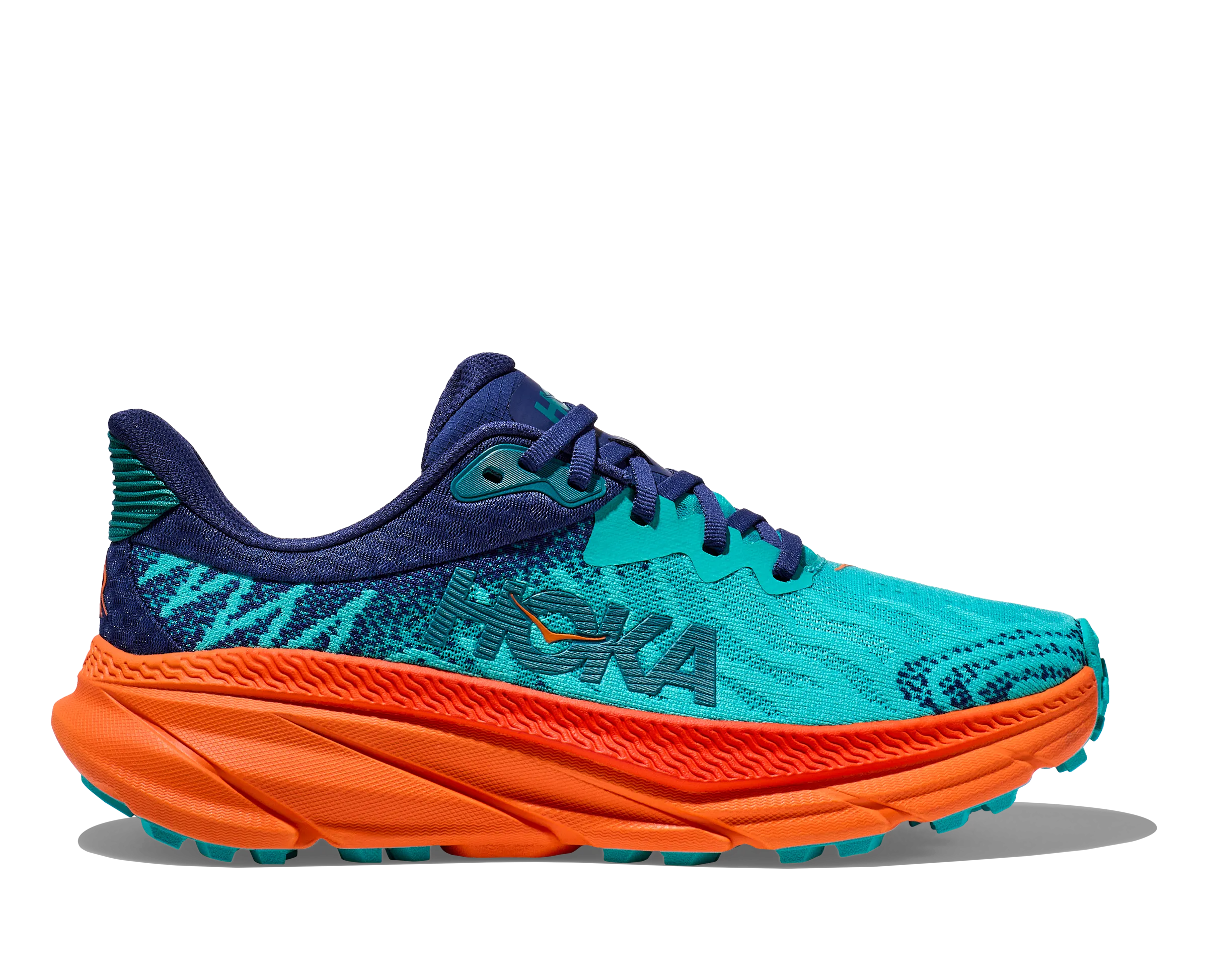 Women's Hoka Challenger 7 Color: Ceramic / Vibrant Orange