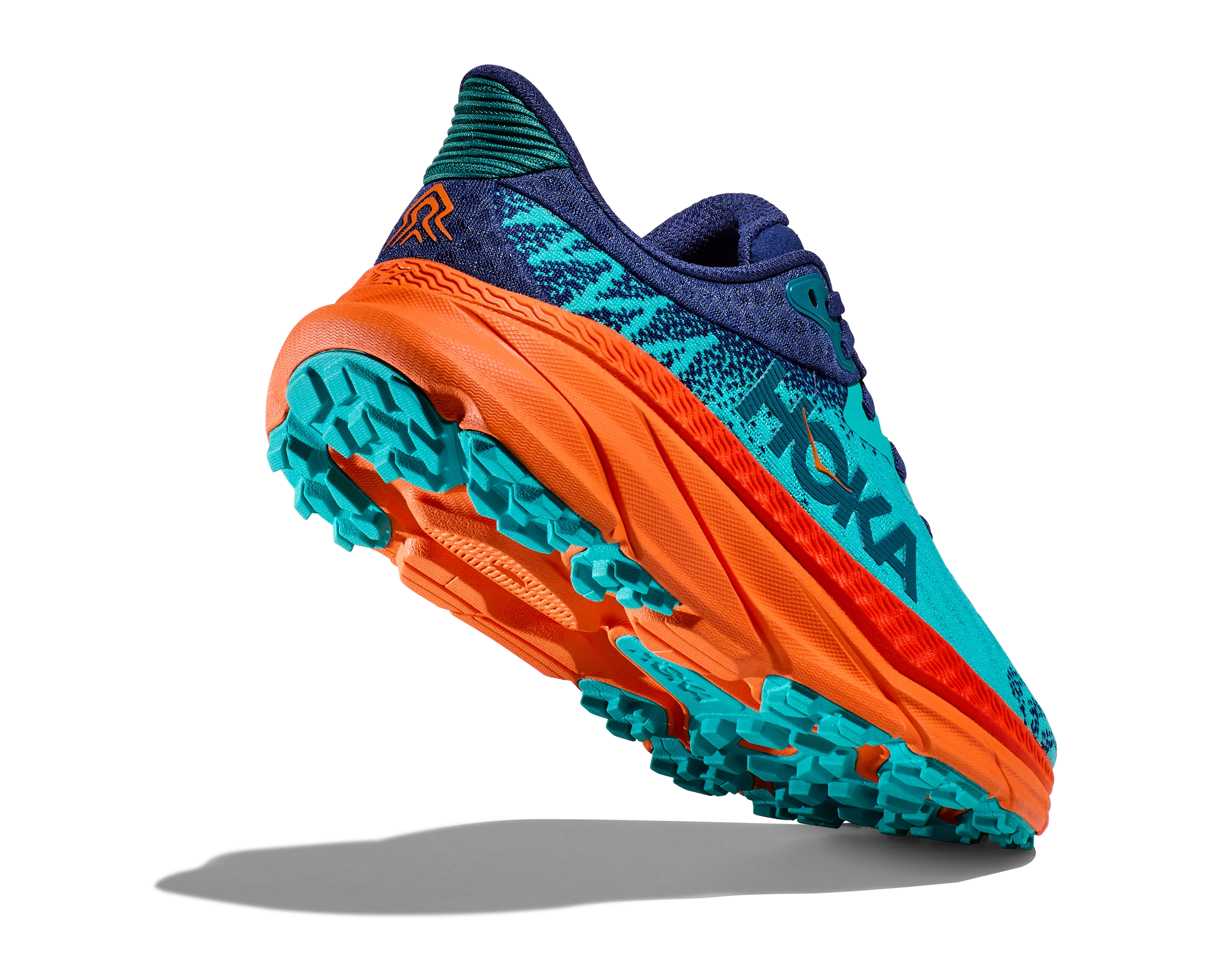 Women's Hoka Challenger 7 Color: Ceramic / Vibrant Orange