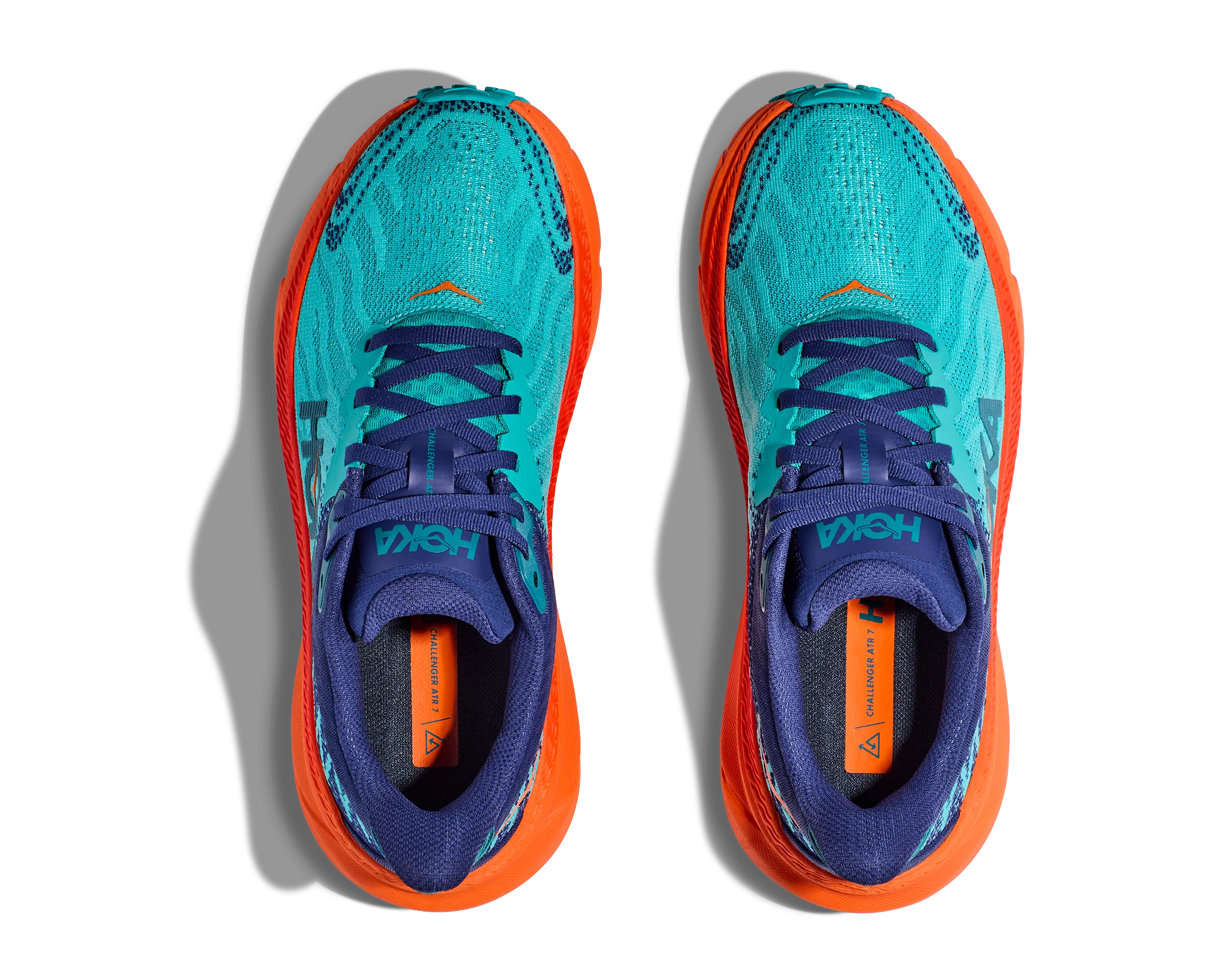 Women's Hoka Challenger 7 Color: Ceramic / Vibrant Orange