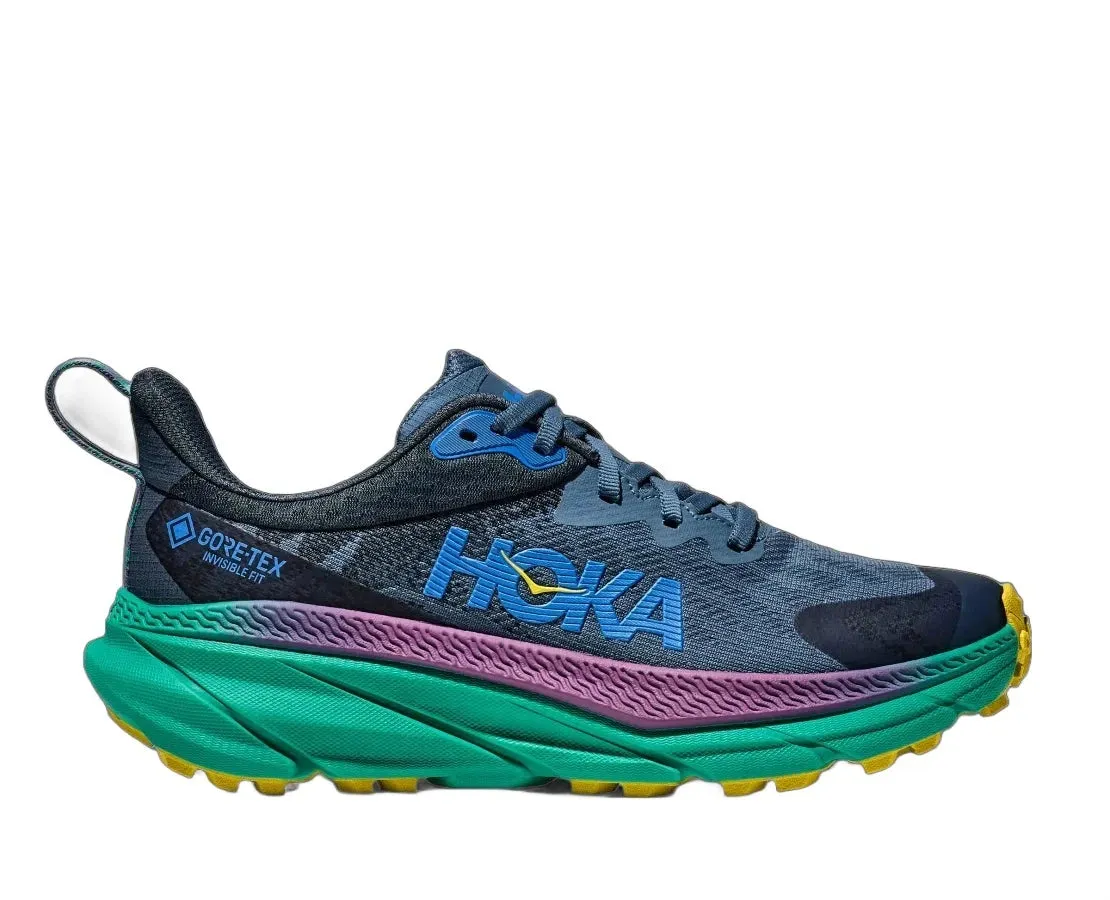 Women's Hoka Challenger 7 GTX Color: Real Teal / Tech Green