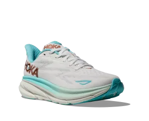 Women's Hoka Clifton 9 Color: Frost/Rose Gold (WIDE WIDTH)