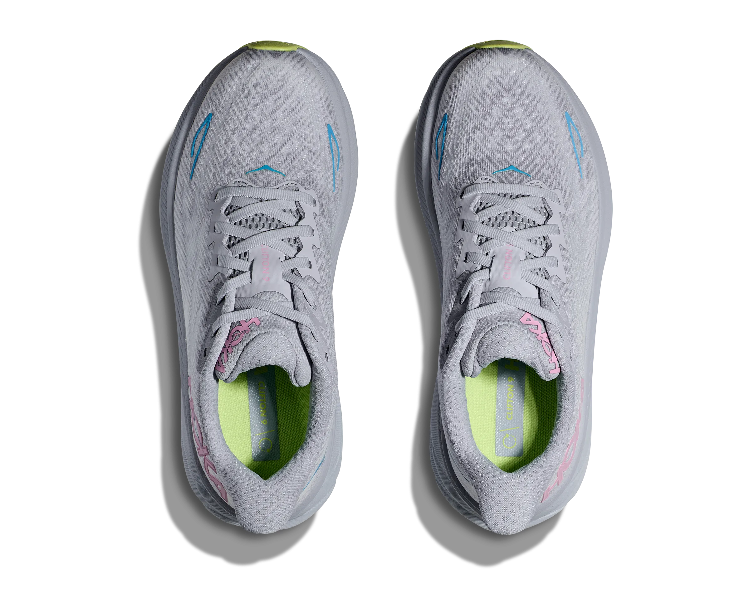 Women's Hoka Clifton 9 Color: Gull/Sea Ice (WIDE WIDTH)