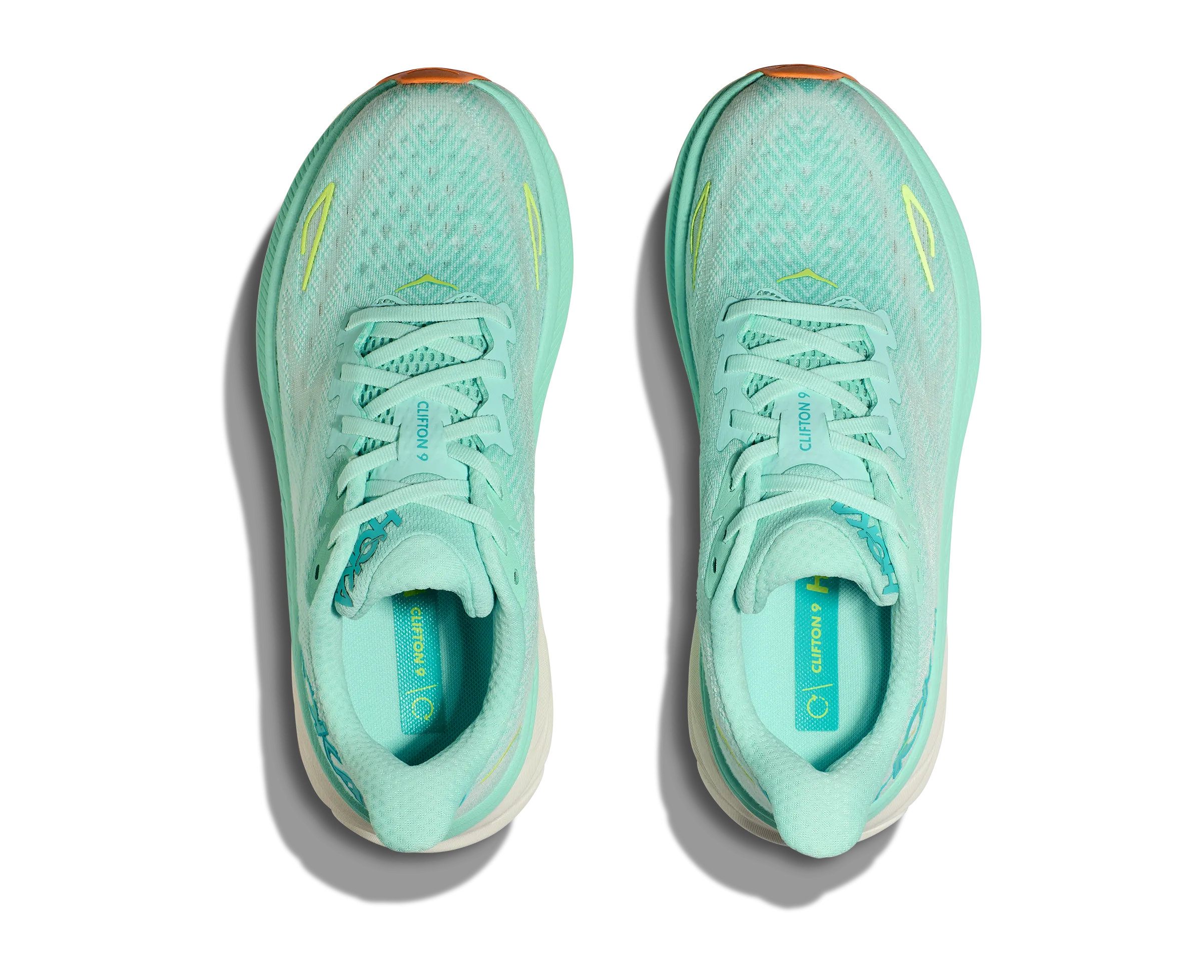 Women's Hoka Clifton 9 Color: Seafoam / Aqua Breeze