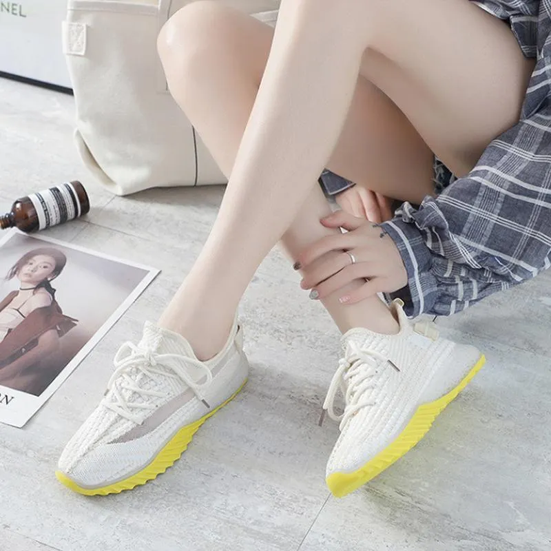 Women's Net Surface Breathable Lace-Up Sneakers