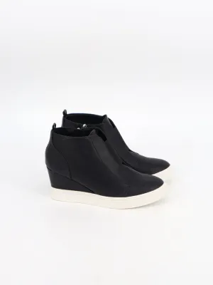 Women's Textured High Sneakers,Black