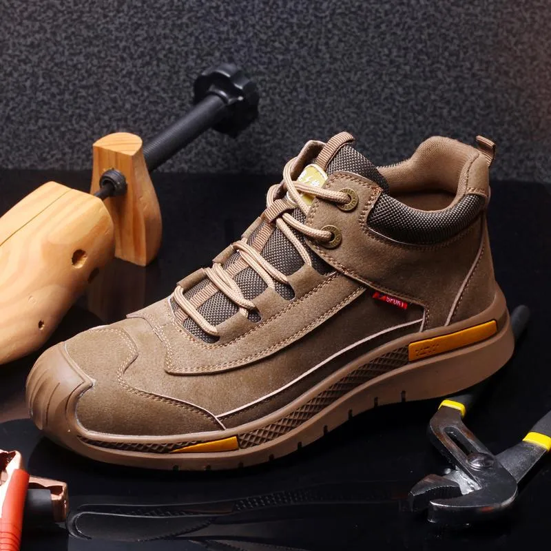 Work Safety Boots Breathable Lightweight Reliable Durable Steel Toe Industrial Construction Shoes