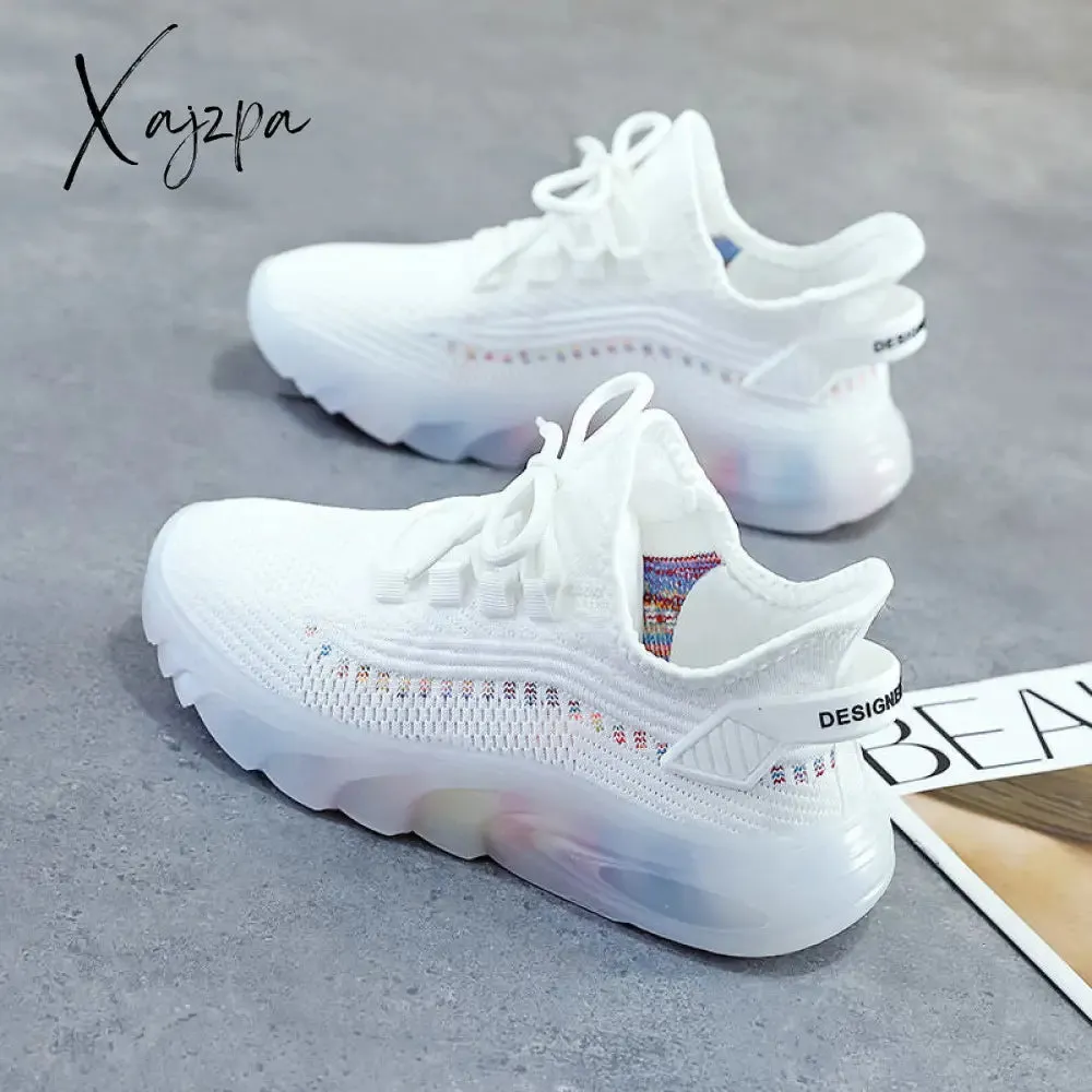 Xajzpa - 2023 Spring Summer Autumn Mesh Sneakers Women Big Size Running Sports Shoes Female Fashion Casual Zapatos De Mujer Shoe