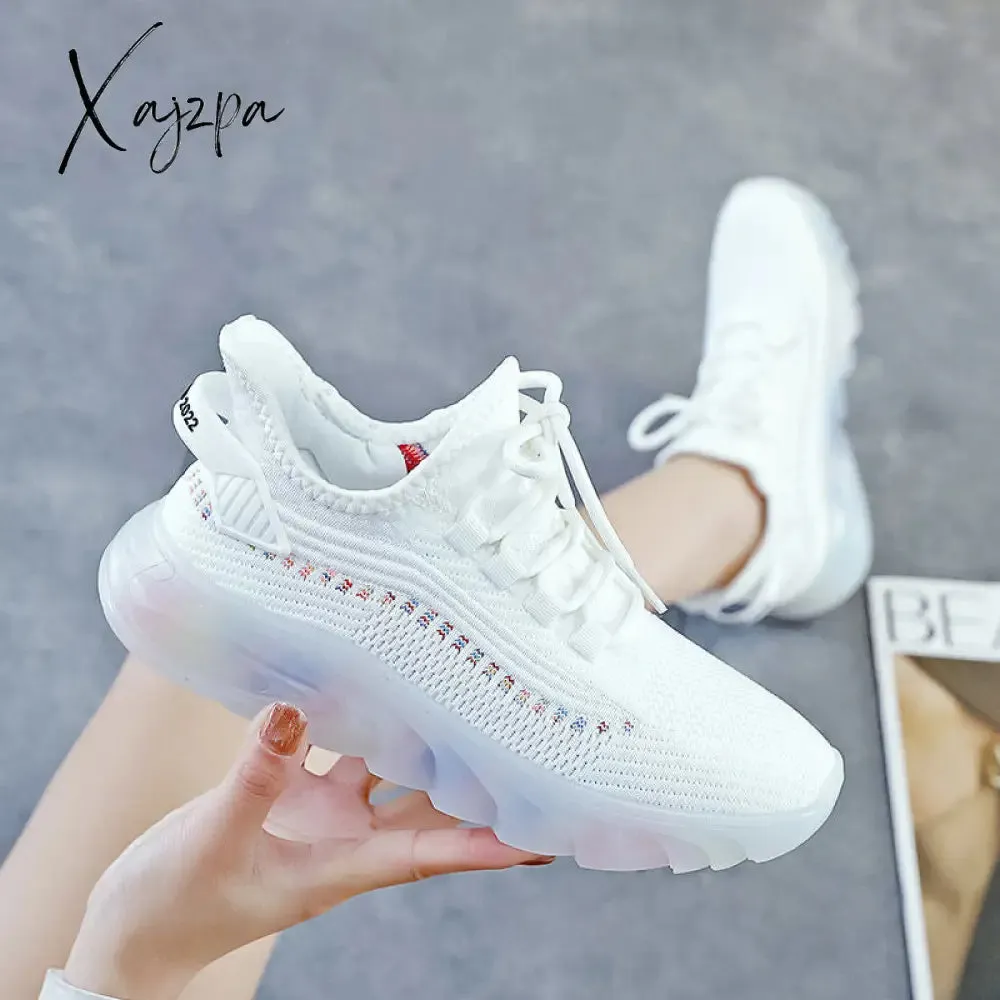 Xajzpa - 2023 Spring Summer Autumn Mesh Sneakers Women Big Size Running Sports Shoes Female Fashion Casual Zapatos De Mujer Shoe