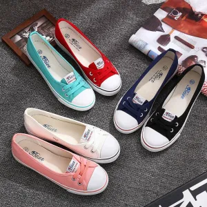 xakxx Women Shoes Fashion Comfortable Sports Sneakers Female Flats Trend  Breathable Casual Canvas Shallow Shoes Women's Sneakers