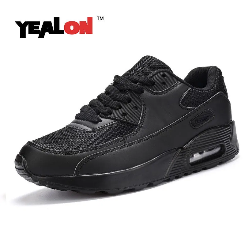 YEALON Women Running Shoes Height Increasing Men Sports Shoes Chaussures Feminino Esportivo De Marca 2016 Sneakers Women Black