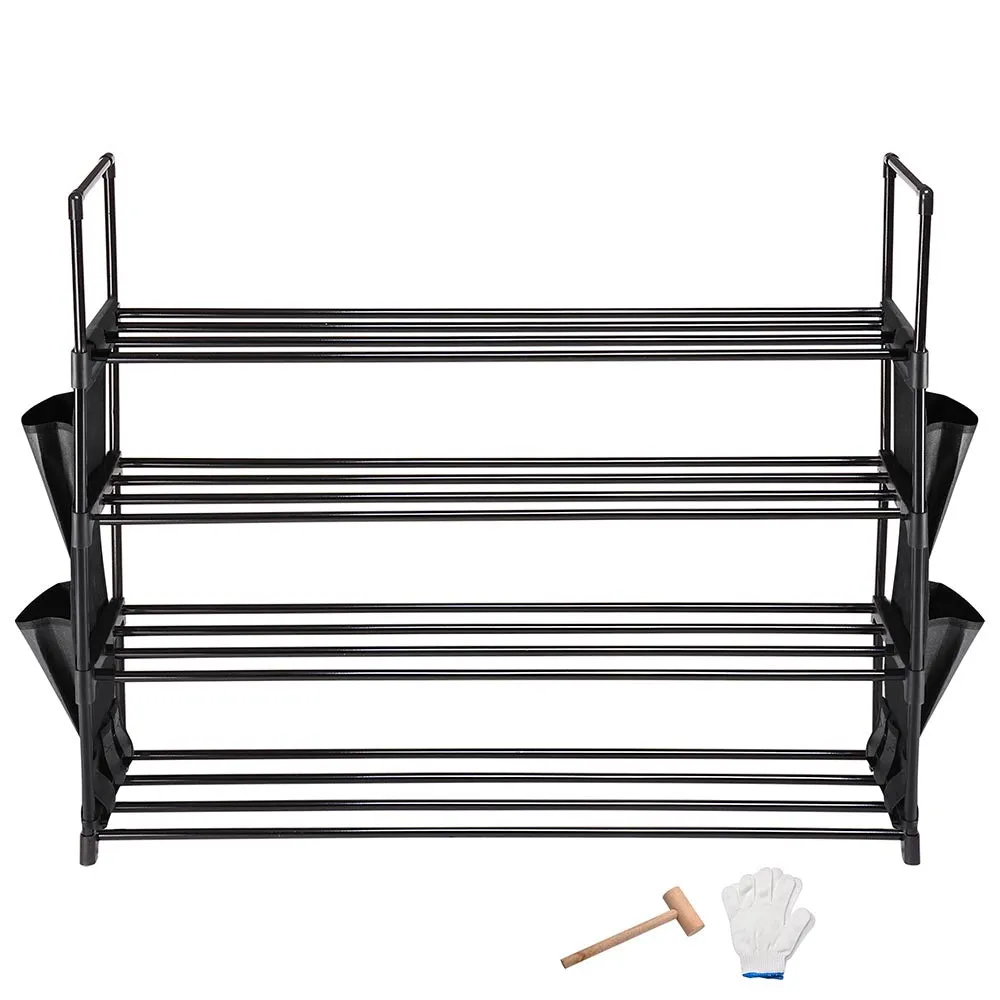 Yescom 4 Tiers 20 Pairs (35x12x29) Metal Shoe Rack Stackable Shelf